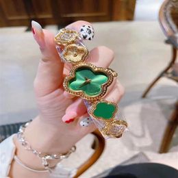 WristWatches for 2023 New Womens Watches Three stitches Quartz Watch Top Luxury Brand Steel Belt lady accessories Four-leaf clover297y