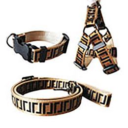 Leashes Dog Collars Set Designer Dog Leash Seat Belts Pet Collar And Pets Chain With For Small Medium Large Dogs Cat230y