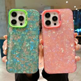 Conch Pattern Phone Cases IMD Back Cover Colourful Protector for iPhone 15 15pro 15plus 15 pro max 14 13 12 11 11pro