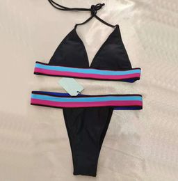 Fashion Beachwear Designer Bikini Set Black Two Pieces Bikinis 2023 Bandage Biquinis Sexy Push Up Swimsuit XL Brand Swimwear Women Bathing Suits Maillot de bain New