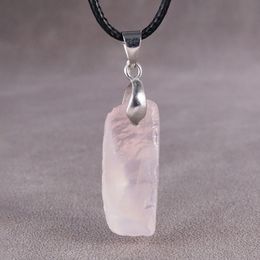 Pink Raw Stone Crystal pendant Necklace Pendant Man Necklaces Designer Girlfriend Delicate Necklaces Permanent Jewelry High Quality Jewellery Ornate Jewels