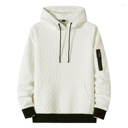 Men's Hoodies Fashion Thick Blend Fleece Hoodie For Men Brand Quilted Cotton Sweatshirt Male Streetwear Sportswear Hooded Jacket