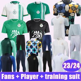 Fans Tops Tees 22 23 Algeria Algerie Mens Soccer Jerseys MAHREZ FEGHOULI SLIMANI BENNACER ATAL Home White Away Green Training Wear Football Shirts J240309