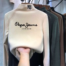 Women's Sweaters Autumn/Winter New/Korean Version/Slim Fit Women's Pullover High Quality/Brushed/Warm/Half High Collar Women's Sweater T230910