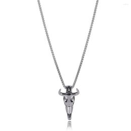 Pendant Necklaces 2023 High Quality Stainless Steel Bull Head Hip-Hop Accessories Chain Necklace Jewellery GL0063