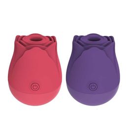 Sex Toy Massager 10 Frequency Rose Shape Sucking Massager Nipple Stimulator Sex toy Toy for Wom Drop