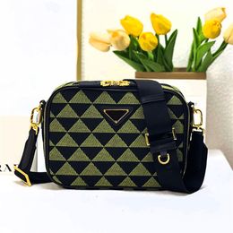 Luxury Leather Quality Slant Bag Embroidered Fabric Luggage Messenger Bag classic men and women designer bags 069240S