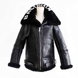 Winter women leather coat fur collar motorcycle jackets Bb designer jacket women's trench coat blacgs embroidered letters baseball Jacket punk style windbreaker