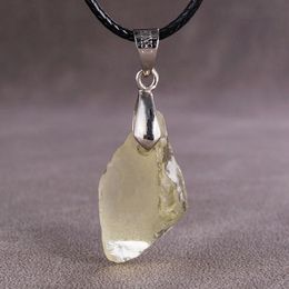 Irregular Natural Gemstone Yellow Crystal Necklace Pendant Ice Statement Necklaces Lady Pendant Designer High Quality Trendy Jewellery Jewellery Precious Jewels