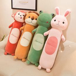 Pillows Soft Cute Cartoon Short Plush Pillow Cylindrical Adult Children Toys Baby Sleep Appease Home Sofa Cushion 230909