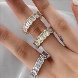Fashion Shining Cubic Zirconia Engagement Rings for Women Crystal Wedding Ring Party Jewellery Gift Size 5/6/7/8/9/10