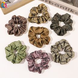 Advanced Retro Elastic Hair Ties Large Intestine Hair Ring Ropes Headdress Simple Head Flower New Headwear Accessories 2645