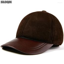 Ball Caps Fashion Peaked Cap Thin Sheepskin Men Women Baseball Autumn Winter Genuine Leather Hat Trend Brands Snapback Gorra