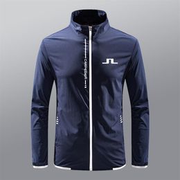 Golf Jackets Summer J Lindeberg Men Outdoor Sports Suit Windbreaker Lightweight Breathable Zipper Fishing 221205227J