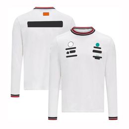 The new F1 racing suit Customised team version car fans auto racing f1 racing long sleeve round neck car overalls summer quick-dry292p