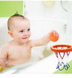 Spela basket rack badrum baby bada leksaker baby sugkoppar leksaker för baby canestro korg bambini canasta baloncesto infantil baby bad leksaker julklapp