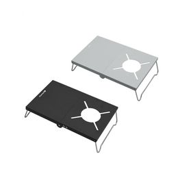 Outdoor picnic Portable Aluminum alloy Camp Furniture Folded Gas stove Thermal insulation table269s