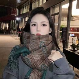 10% OFF Korean version double-sided fashion trend versatile cashmere female affordable student party warm scarf new style of shawl