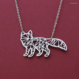 Pendant Necklaces Stainless Steel Necklace Geometric Animal Origami Charm Unique Jewelry