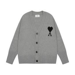 Fashion Amisweater Paris Sweater Mens Designer Knitted Shirts Long Sleeve French High Street Embroidered A Heart Pattern Round Neck Knitwear Men Women Am i 5YYD