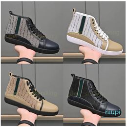Designer Shoes Men Lacing platform Sneakers Designers oblique calfskin boot Mens Trainers with