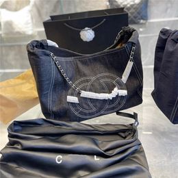 COCO Retro Utility Umhängetaschen Abendtaschen Sattelklappenhandtaschen Schwarze Jeans-Einkaufstasche Handytasche Designer Umhängetaschen Mode Lu229b