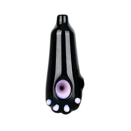 Latest Colourful Heady Smoking Pyrex Glass Pipes Portable Cat Paw Style Dry Herb Tobacco Philtre Spoon Bowl Innovative Handpipes Hand Cigarette Holder DHL