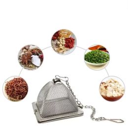 100pcs/lot Stainless Steel Pyramid Tea Infuser Tea Strainer Loose Teapot Leaf Philtre Teaware Tool Accessories 911