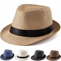 Berets Straw Fedora Hats Mens Hat For Man Trilby Sun Panama Men Caps Cap
