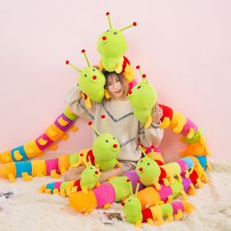 Cute colorful caterpillar long pillow caterpillar Stuffed toy cushion children doll