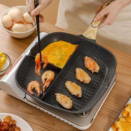 Pans 3-in-1 Frying Pan Crepe Maker Thickened Omelette Non-stick Egg Steak Ham Pancake Tamagoyaki Kitchen Cooking Breakfast