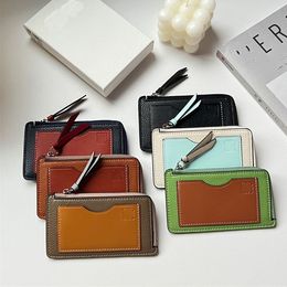 Designer Walles Long Wallets Purse Luxury Woman Card Holders Cases Genuine Leather Mini Clutch Bags Patchwork Color Business Credit Purses