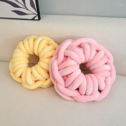 Pillow Inyahome Handmade Round Doughnut Knotted Decorative Throw Pillows For Home Bed Room Couch Decor Office Sofa