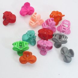 Hair Clips 20 Mixed Colour Plastic Cute Mini Bows Claw Clamps 26mm Small