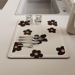 Table Mats Kitchen Draining Mat Thickened Diatomaceous Earth Absorbent Bowl And Plate Drying Bar Heat Insulation