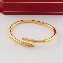 Love Screw Bracelet Designer mens bangle Luxury Jewellery Women Bangle Classic Titanium Steel Alloy Gold-Plated Craft Colours Gold Si2870