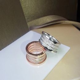 Designer titanium steel silver love ring diamonds men and women rose gold jewelry couple ring gift 2023