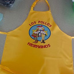 Aprons Breaking Bad LOS POLLOS Hermanos Apron Grill Kitchen Chef Apron Professional for BBQ Baking Adjustable 2209207130107355t