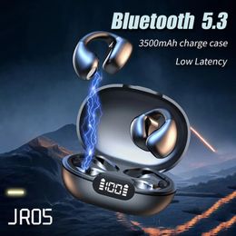 JR05 TWS Wireless Bluetooth Earphone Headphones Outdoor Sport Headset V5.3 With Charging Bin Display Touch Control Earbuds for Music