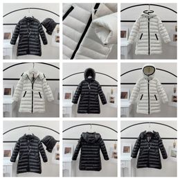 Kids Coats winter Down Jackets Designer Down Coat Baby Clothes Hooded Thick Warm Outwear Girl Boy Girls designers Long Solid A-shaped Zipper Jackets clothing 110-160