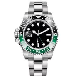 2022 left-handed new mens gmt watch 40mm Green black ceramic Sprite circle Mechanical Automatic Sapphire mens men Wristwatch no bo3065