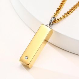 Pendant Necklaces Crystal Urn Decorative Stainless Steel For Gift 60cm Chain