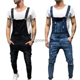 Men's Jeans Men's Jeans Mens Casual Overall Skinny Solid Colour Pants Dungarees Slim Fit Trousers Male Overalls Jump Suit Denim For Men234TL230911