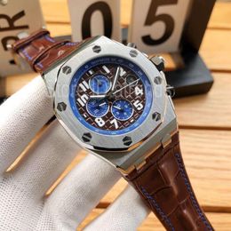 Top Stylish Automatic Mechanical Self Winding Watch Men Classic Gold Silver Wristwatch Gentleman Casual Leather Strap Clock 614D194B