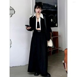 Two Piece Dress 2023 Spring And Autumn Women Suit Skirt Set Lady Shirt Small Jacket High Waist Pleated Two-Piece Fashion Blazer