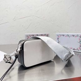 women bag camera designer shoulder bags Wide Strap Crossbody Purse Leather Double Zip Handbag Casual Snapshot Handbags 230607