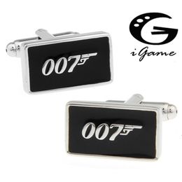 Cuff Links Promotion 007 Cufflinks black Colour fashion novelty movie design copper material 230909