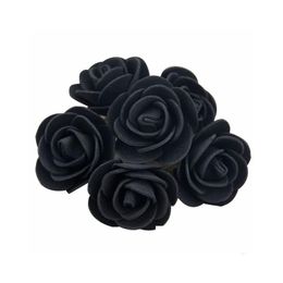 Decorative Flowers Wreaths 500Pcs 3Cm Artificial Foam Rose Heads Flower For Diy Wreath Home Wedding Decoration Fake Handmade Acces Otopq