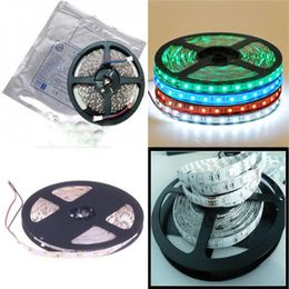 5M 5050 SMD 3528 SMD LED Strip Light Warm Pure Cool White Blue Red RGB Waterproof IP65 Non-Waterproof IP63 Flexible 300 Leds 12V 5302d