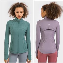 LL-18031 Fitness Wear Womens Yoga Outfit Sportswear Outer Cardigan Jackets Outdoor Apparel Casual Adult Running Exercise Long Slee294R